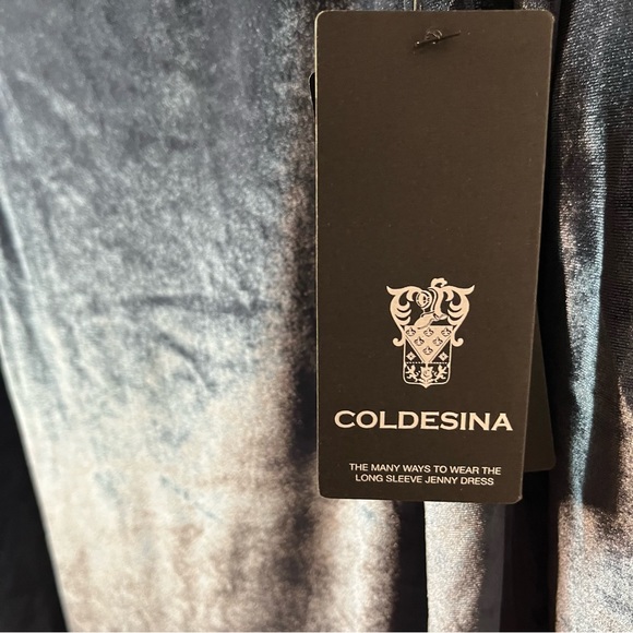 Coldesina 5 Way Versatile Asymmetrical Velvet Charcoal Party Holiday Dress New! - Picture 4 of 14